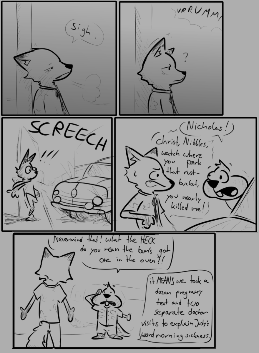 wwave04's tweet photo. The Comic, Part 3.
again, apologies for the wait
#wildehopps
1/4 https://t.co/fF6heCjtqa