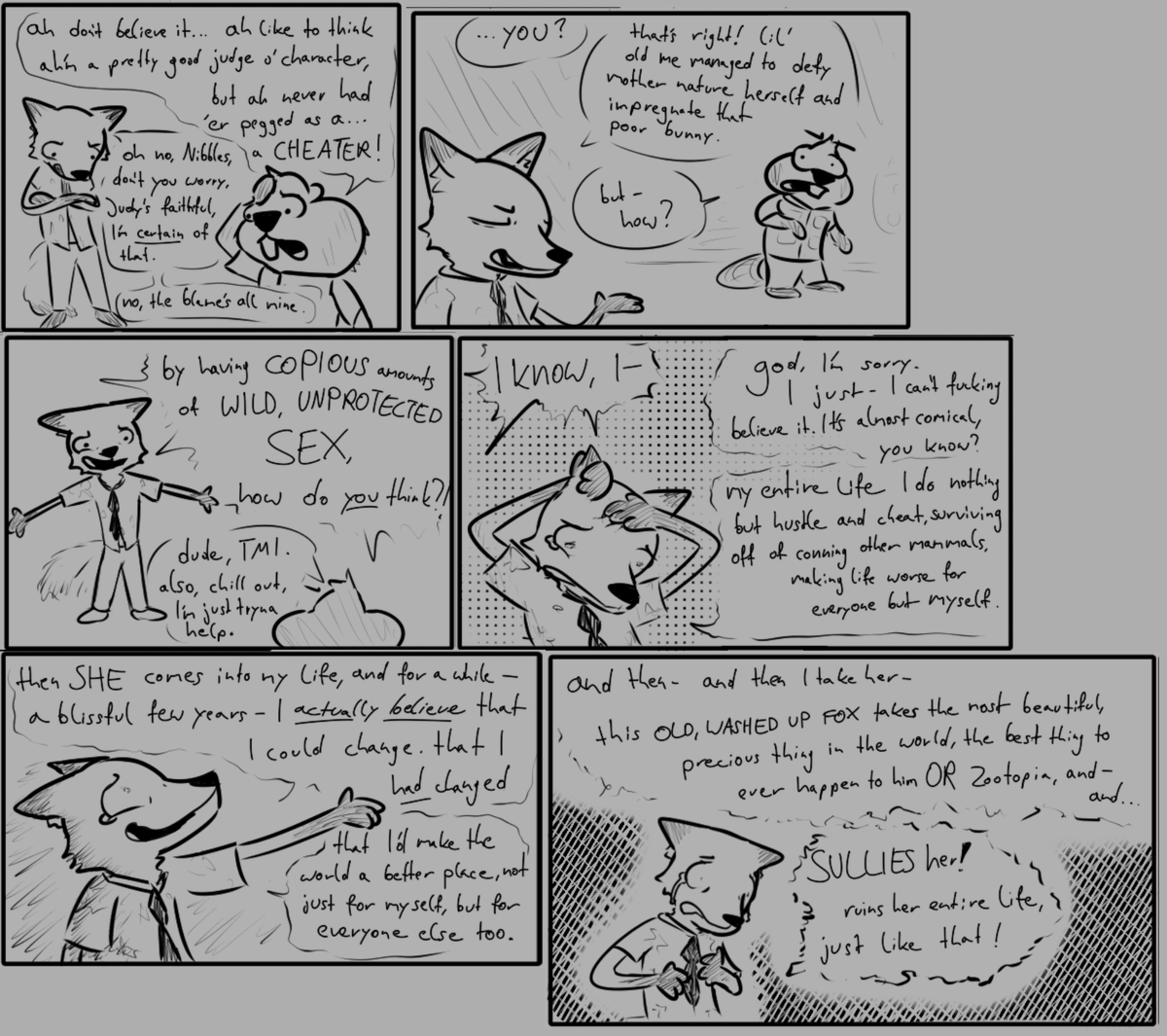 wwave04's tweet photo. The Comic, Part 3.
again, apologies for the wait
#wildehopps
1/4 https://t.co/fF6heCjtqa