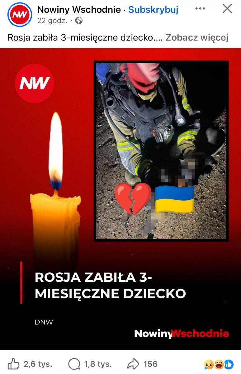 starsforyoongs's tweet photo. Malutkie dziecko zostało zamordowane przez ruskich, ale dla niektórych Polaków to powód do śmiechu, bo dziecko było Ukraińcem: https://t.co/fGM9ZR0mPv