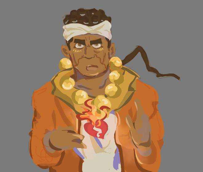 cod_fishe's tweet photo. Avdol I doodled just to familiarize myself with drawing him more + implied Avpol sneak. Something something Avdol's sacred heart, something something, etc. A little messy, but we ball https://t.co/Qy0feVAtyV