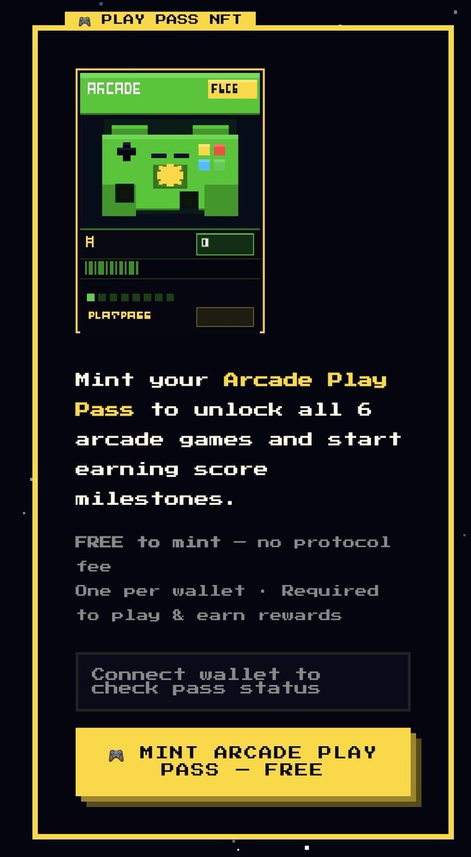 summersunxyz's tweet photo. 🌞 Summer Sun Arcade is LIVE on #RobinhoodChain

Mint your FREE Arcade Play Pass and start playing 6 retro pixel games now 🎮

Score Reward NFT cards dropping soon - 8 levels, ROOKIE to SUMMY GOD 👀

🔗 https://t.co/ng4JdgIJcN

#SUMMY #Robinhood #Web3Gaming #FreeNFT #CryptoArcade https://t.co/sf9drKKvwa