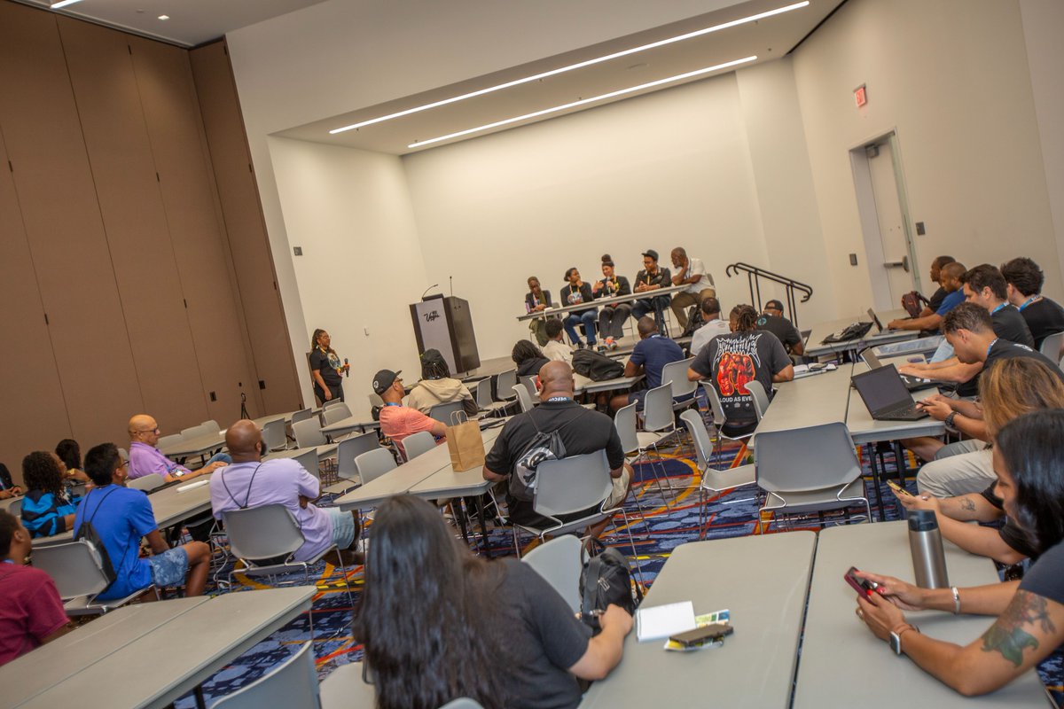BlackInCyberCo1's tweet photo. 🕊️ Thank you to everyone who joined our panel and helped make it an incredible discussion. Seeing the room filled with curious minds, thoughtful dialogue &amp; shared passion is exactly why we do this.

#BICVillage #DEFCON #Cybersecurity #Conference #BlacksInCybersecurity #Community https://t.co/doylIy4vHI