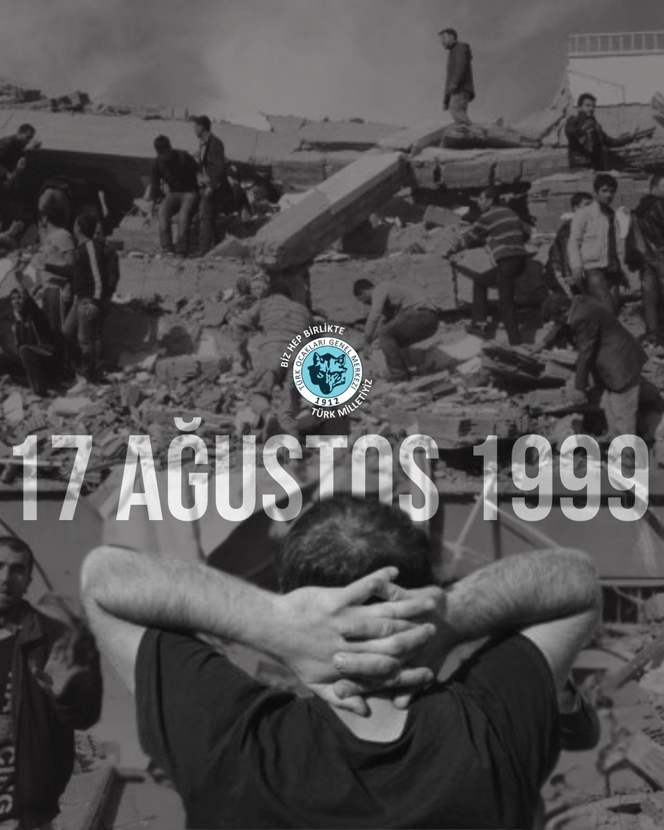 turkocaklari's tweet photo. 17 Ağustos 1999’da yaşadığımız büyük deprem felaketinde hayatını kaybeden vatandaşlarımızı rahmetle anıyoruz. https://t.co/eesCjmbr3z