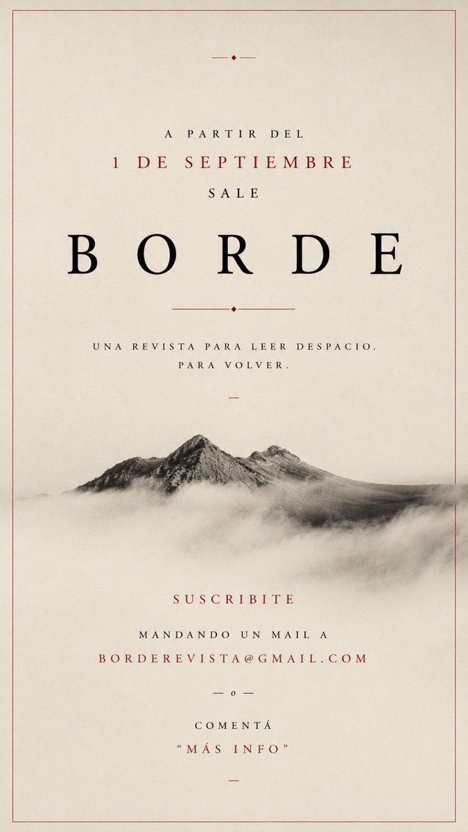 okmalditos's tweet photo. En septiembre es el lanzamiento de nuestra revista BORDE. Si querés participar o si querés recibirla, escribimos. Es suspechosamente gratis!

Los esperamos en el #borde https://t.co/715Wwb0XL8