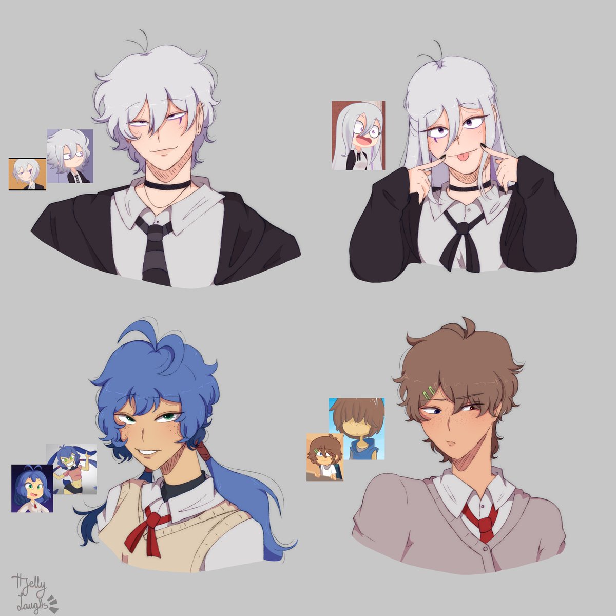 tt_jellylaughs's tweet photo. Mas cabezones q hice hace mil años pero siempre olvido que esta cuenta existe !!!

#FNAFHS #FHS https://t.co/BgPyXwZMkC