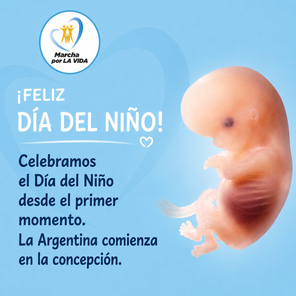 MarchaXLaVidaAr's tweet photo. 🎈💙 ¡Feliz Día del Niño!

Hoy celebramos a todos los niños, también a aquellos que todavía están en el vientre de su mamá.

Cada niño merece ser reconocido, amado y protegido desde la concepción.

🇦🇷 La Argentina comienza en la concepción.

#DíaDelNiño
#DejaloNacer https://t.co/mn00IQzQvj