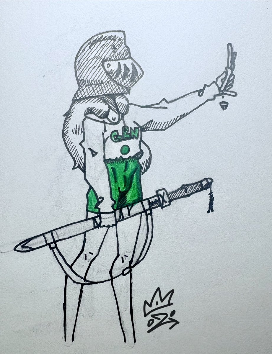 KingZombie_96's tweet photo. I drew her again… she likes old tech https://t.co/PnjEda8FM1