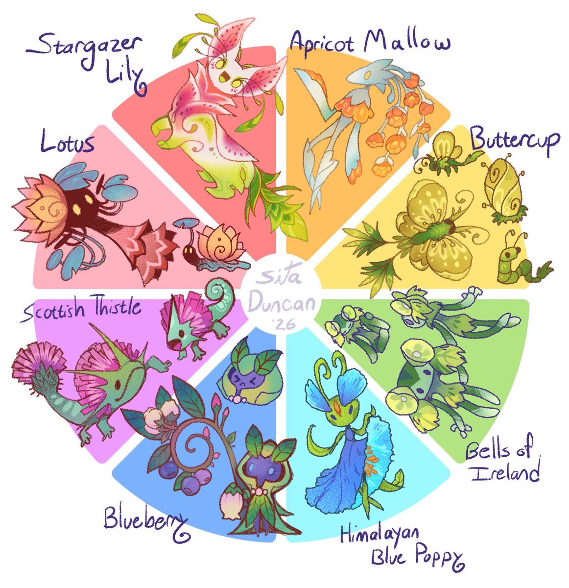 Sitaart's tweet photo. 🩷🧡💛Leshy Color Wheel💚💙💜 https://t.co/NiFmIuX8Gx