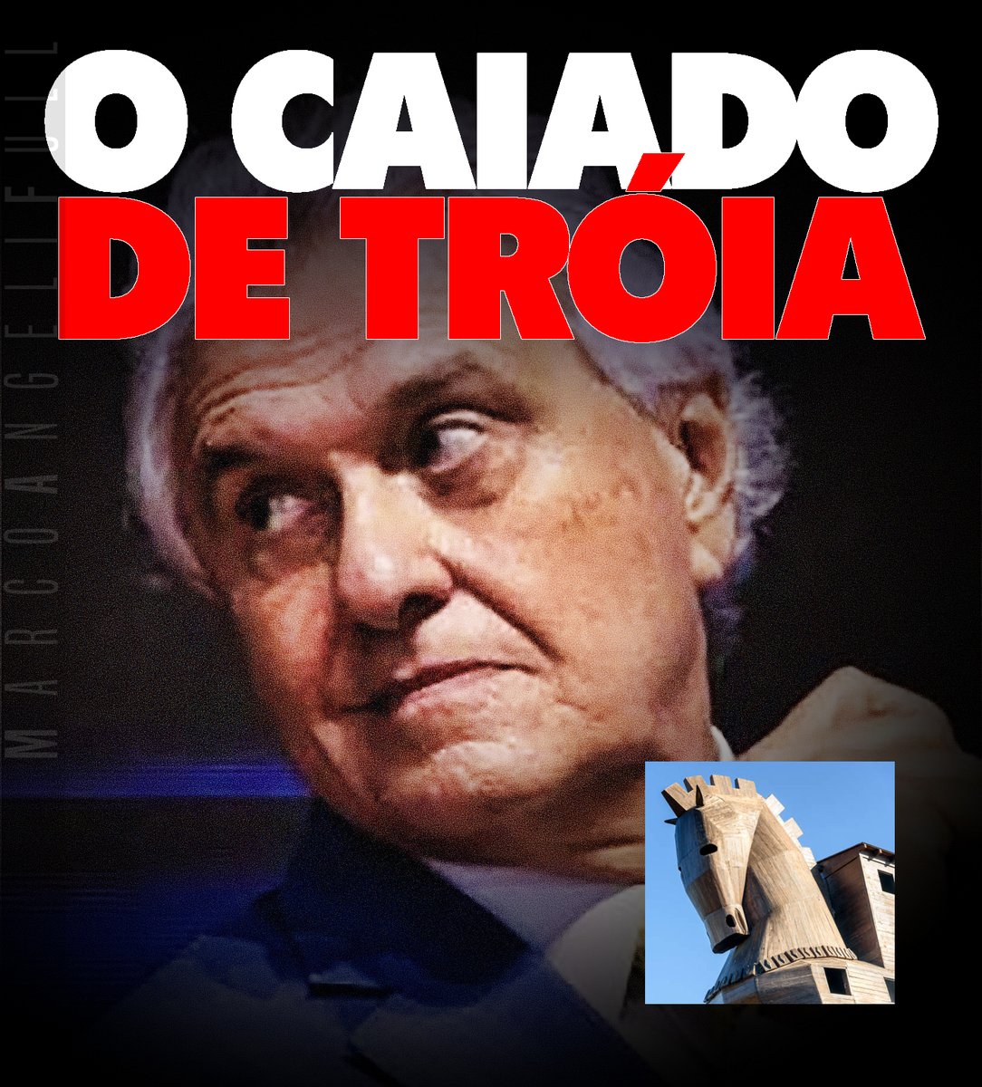 marcoangeli's tweet photo. Na mitologia, tem o Cavalo de Tróia.
Na política brazuca, tem o Caiado de Tróia.
Ou do PT, como queiram.
Ambos são mitológicos.
O de Tróia, porque foi a solução dos gregos para se infiltrar na fortaleza inexpugnável dos troianos e esculhambar tudo.
Um símbolo histórico de traição.
O de caiado, porque é o símbolo perfeito da infiltração dos velhos dinossauros corruptos da política - centrão de políticos profissionais- se esgueirando para dentro da direita num cavalo manco e capenga que não convence ninguém.
Um verdadeiro 'presente de grego'.
No caso, um presente de seu dono, o volátil kassab, aos poucos imbecis da 'direita clean'.
