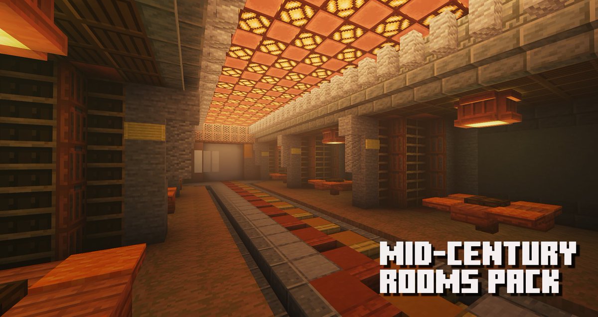 MineDesigns_'s tweet photo. Mid-Century Rooms Pack
#Minecraft #minecraft建築コミュ #Minecraftbuilds https://t.co/6RkI2mbii0