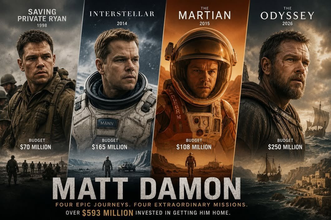 5hwty's tweet photo. 1998: Save Matt Damon
2014: Find Matt Damon
2015: Rescue Matt Damon
2026: Matt Damon finally saves himself 

After 28 years of everyone trying to get this man home, he finally did it himself. GIVE THIS MAN HIS OSCAR https://t.co/1NjZJLfpZ8