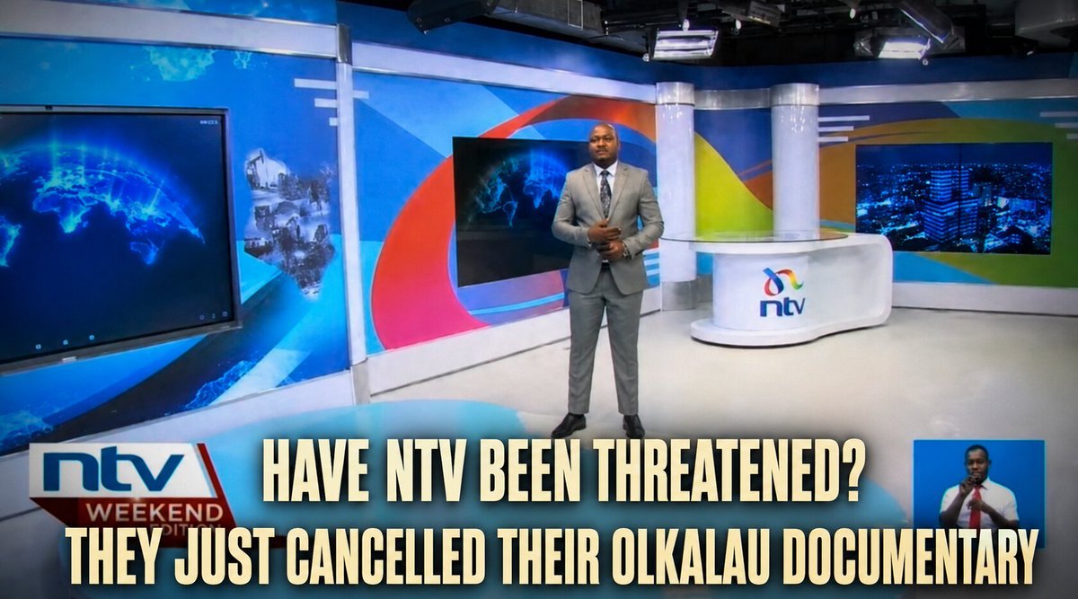 sholard_mancity's tweet photo. Wait, hold up… NTV just cancelled the full Ol Kalou documentary “due to unforeseen circumstances.” 😳

The same one they had already dropped clips of at 7 p.m.?

You mean the one showing goons, shootings, bribery, and mothers burying their sons after that by-election the government desperately wanted to win?

Suddenly, “unforeseen circumstances” appear the moment the story starts pointing fingers higher up.

We’ve seen this script before. Hard-hitting investigations that make State House uncomfortable somehow develop last-minute problems.

Media houses don’t just pull election-violence exposés for fun. Somebody got a call. Somebody got threatened. Somebody was told to kill the full story.

Ruto’s people are running scared of their own shadow after Ol Kalou exposed them.

We’re not fools. We can smell pressure from a mile away.

What really happened between the 7 p.m. teaser and the full broadcast? Who made the call? This govt must go.