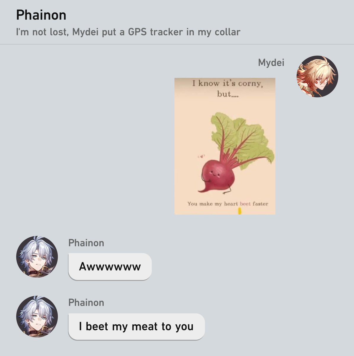 novastricken's tweet photo. Reup average text convo between phaidei. Phainon is so unromantic https://t.co/rNqSOVwvzx