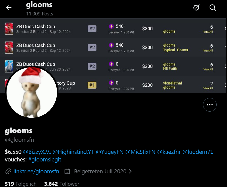 Philippdome's tweet photo. 🚨 Exposing @gloomsfn for scamming and letting players like @2555Account &amp; @MarCuSFNBR_ play on his customers accounts and using cheats like aimbot or wallhacks 🚨

Make sure to block and Report them for all the illegal Actions!

#gloomslegit 

THREAD BELOW👇 1/9 https://t.co/4Bwg4CZSjG