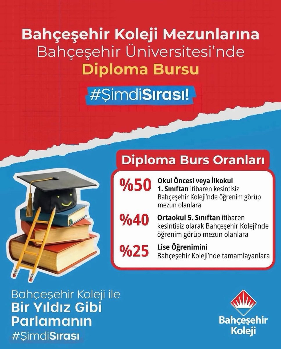 UOortaca's tweet photo. Bahçeşehir Koleji Mezunlarına Bahçeşehir Üniversitesinden Diploma Bursu! ❤️💙 https://t.co/S8qcOxHUVY