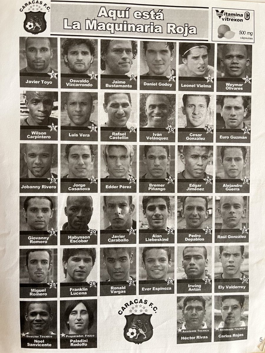 rienreme's tweet photo. A propósito de la vuelta del profe Noel “Chita” Sanvicente al banquillo del rojo, encontré esta reliquia de hace 20 años. ¿Alguien más tiene recuerdos de esa época? #dalerojo👹👹 #caracasfc #noelsanvicente #runic #futve @Caracas_FC @LigaFUTVE @caracas_rojo @LDR_CFC https://t.co/9cTFPspFNg