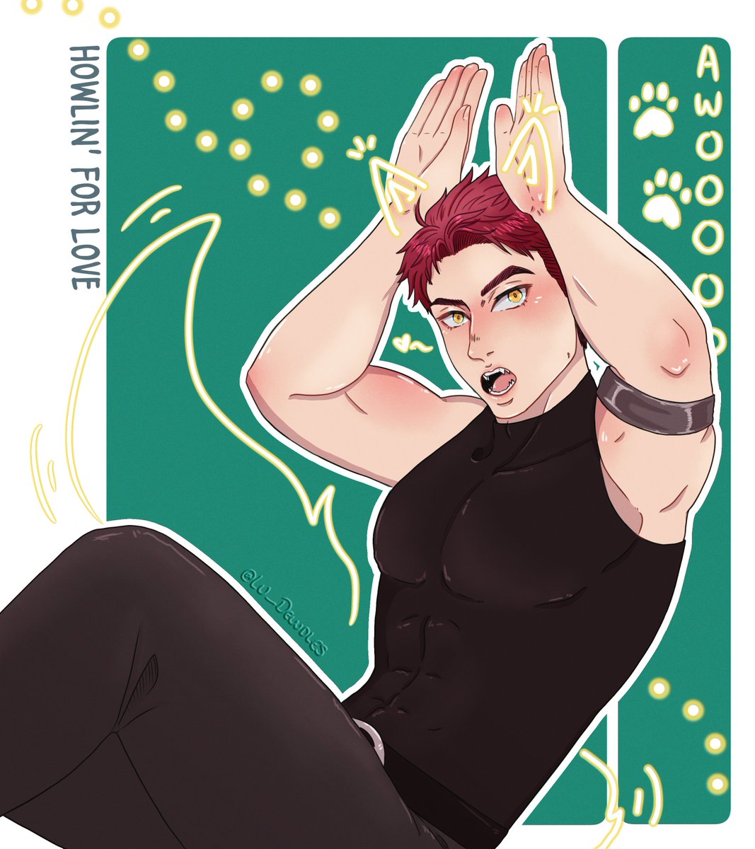 LuDewdles's tweet photo. Howlin' for love during this Qixi Fan Art Relay event! Valko is loved and so is the team behind his creation! Time to show the whole world that they deserve it and more 💚🐺

@Chromatic_Evil , it's your turn! 🙌

#ValkoWorldwide #ValkosPawPrints #BringValkoBack https://t.co/6FIHVdlIYT