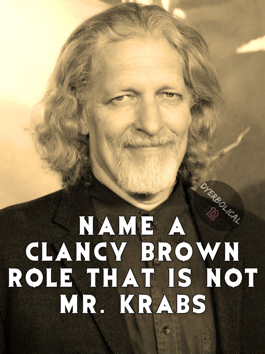 DyerbolicalDB's tweet photo. This actor can do no wrong in my eyes. I still can't believe this dude is a staple of Spongebob. 

Name a Clancy Brown role that is not Mr. Krabs... https://t.co/euKI4y5bUF