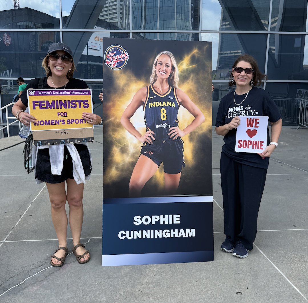 JenniferSey's tweet photo. Atlanta is already showing up! 

Look how many folks are there!

I spy feminists, conservatives, and everyone from every background showing up to support the protection of women's sports! https://t.co/5yr4RajqE8