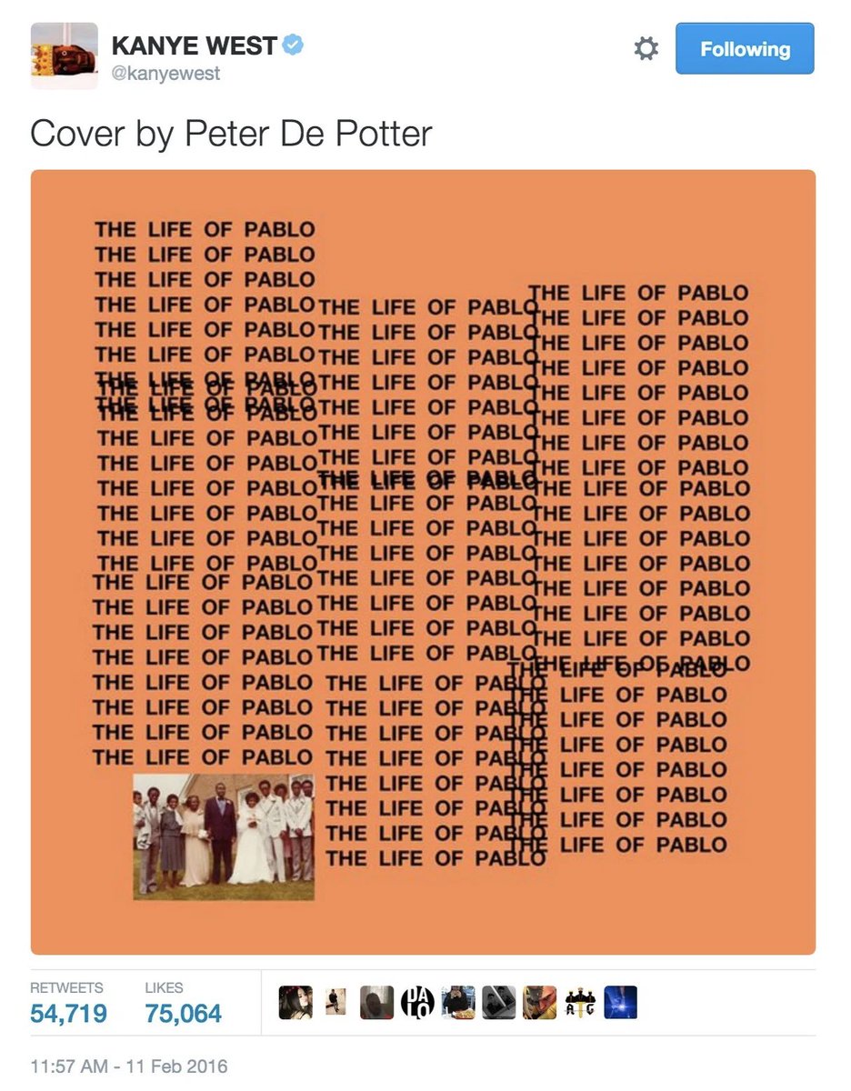 Sound_Scrape's tweet photo. Peter De Potter — the artist behind the iconic SS02 &amp; SS03 Raf Simons artwork, typography &amp; collages + Kanye West’s (Ye) ‘The Life of Pablo’ album cover. https://t.co/ZXiybtfri2