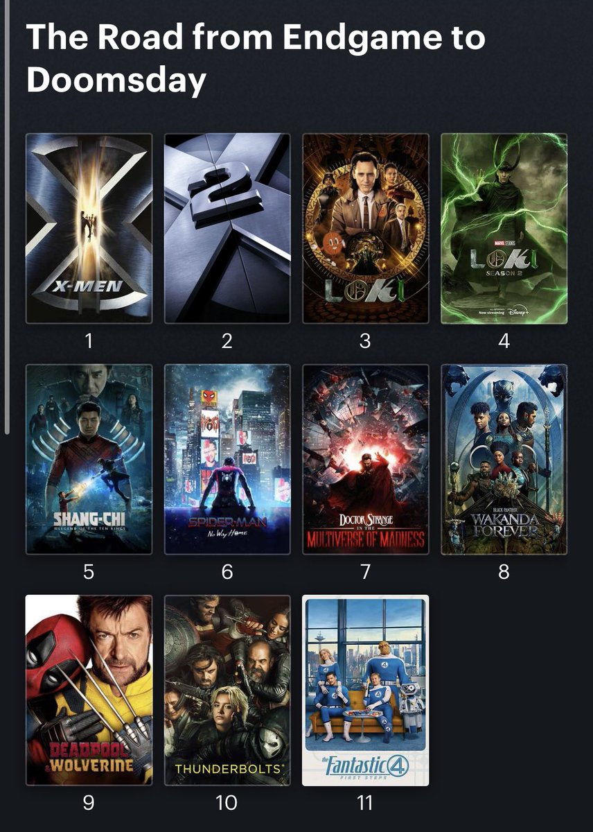 Matt_MCU's tweet photo. الطريق الرسمي من Endgame إلى Doomsday ‼️

- إذا أنت شخص مانك متابع أي شي لمارفل بعد Endgame وتبي تخش Doomsday وتستمتع فيه تابع الـ11 عمل الي تحت وإن شاء الله رح تحصل تجربة مُتابعة كثيييييييييير حلوة. https://t.co/9G7LlgNCYn