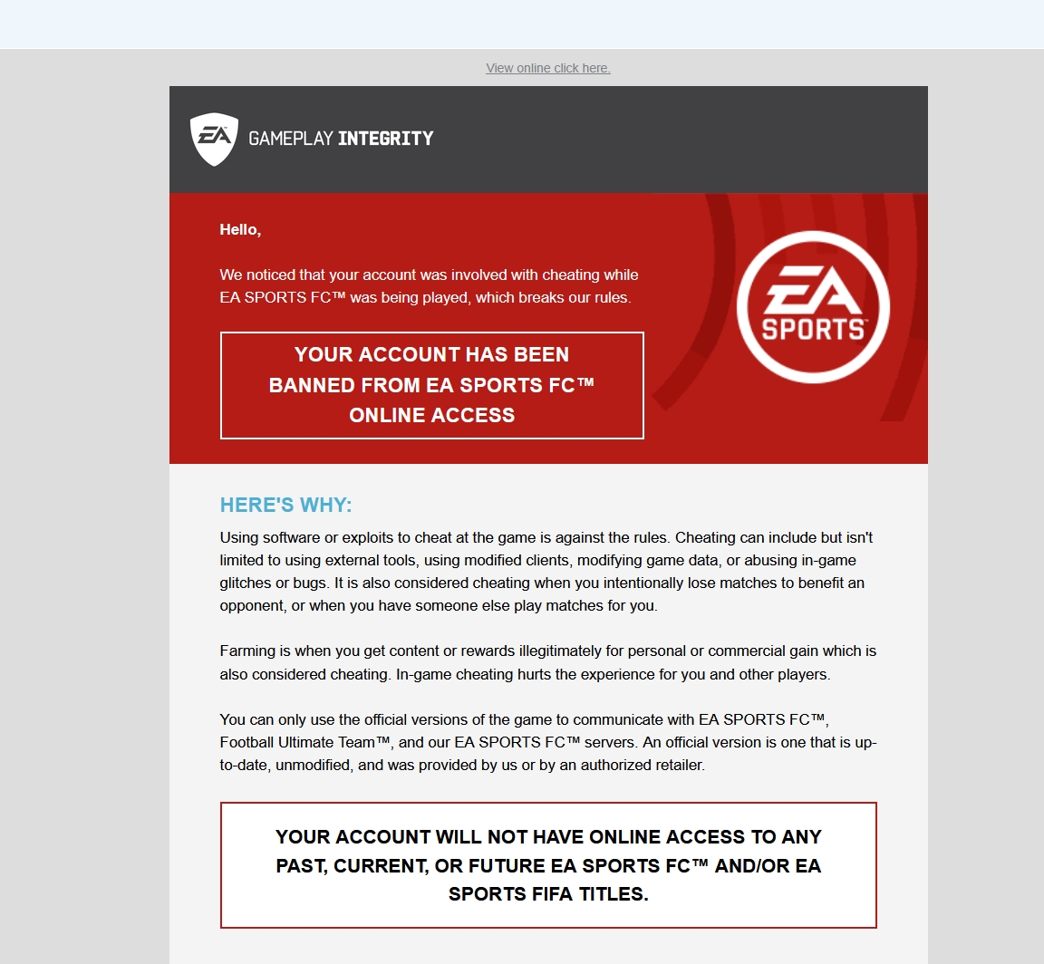 HashtagAnirban's tweet photo. @EmperorZaboo @EASPORTSFC yeah permanent ban and at the same time when everyone else got banned https://t.co/HFE2kbUFj9
