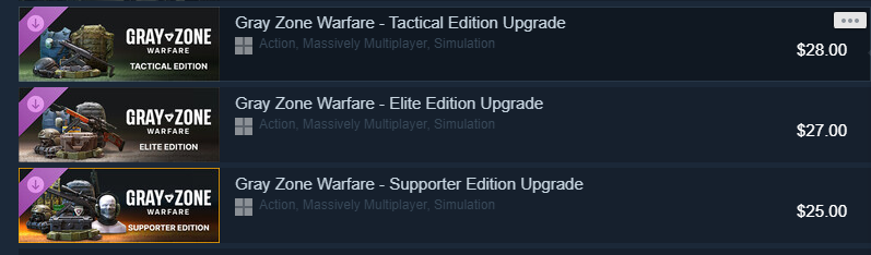 Moonzen_'s tweet photo. @uninspiredcup @GrayZoneWarfare ah yes, hundreds of dollars... stop being disingenuous &amp; atleast get the prices right. its all skins &amp; a stash upgrade &amp; lockbox that are easily obtainable in game. its just quick lil thank you gifts for supporting the devs. thats why its called supporter edition etc lol https://t.co/SkwAK2b1Nn