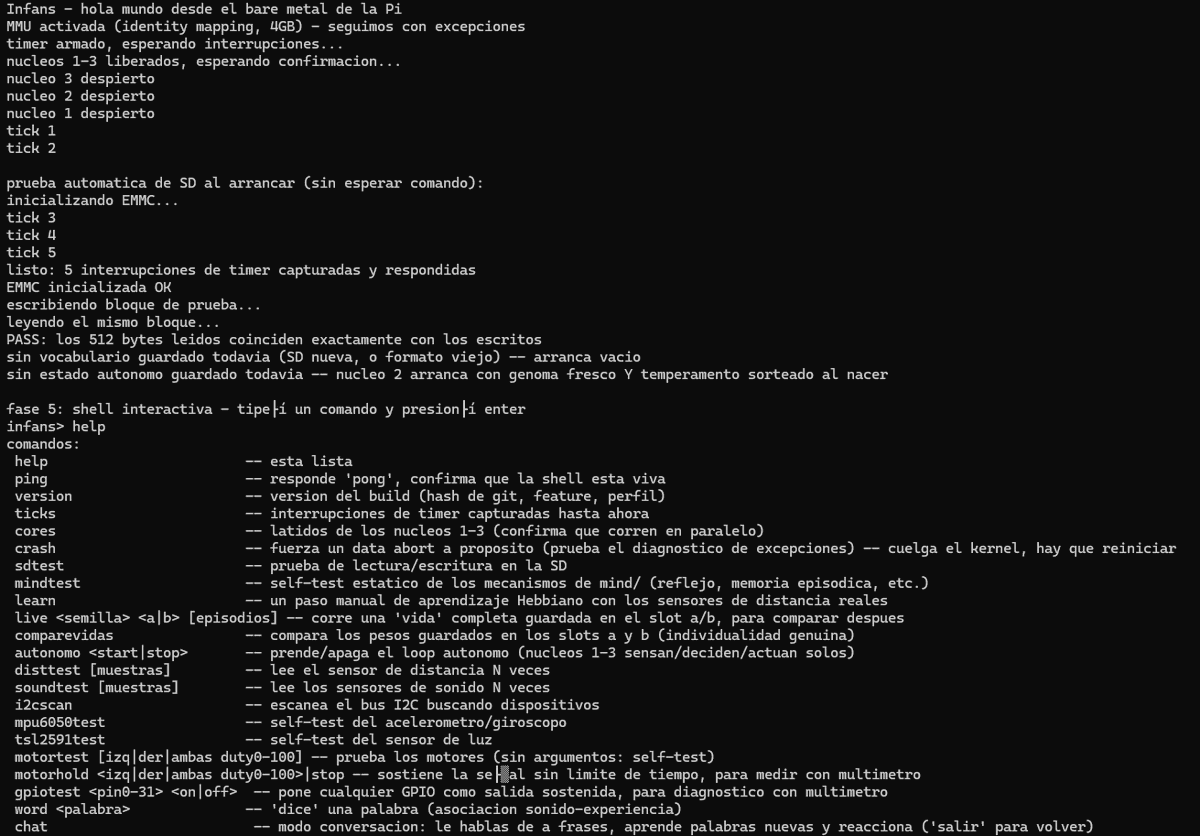 LeoCazes's tweet photo. **16-ago-2026 — 💡**
Probando el shell de Infans desde el PI https://t.co/Y3SkJOUsrU