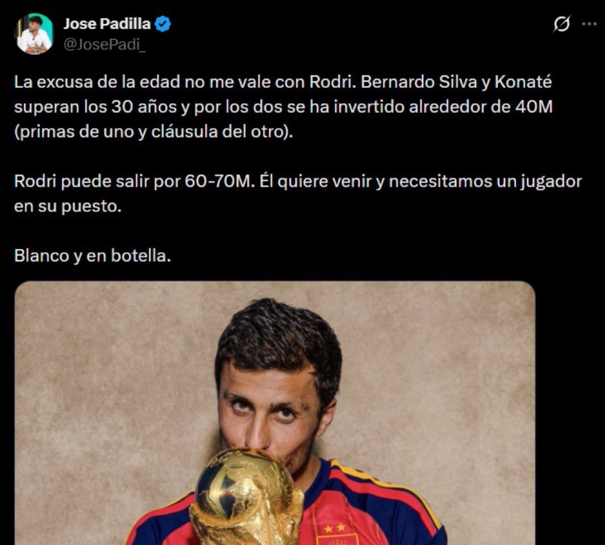 Llourinho's tweet photo. La excusa de la edad no le vale hasta que lo ficha el Barça. https://t.co/bsdedaicPe