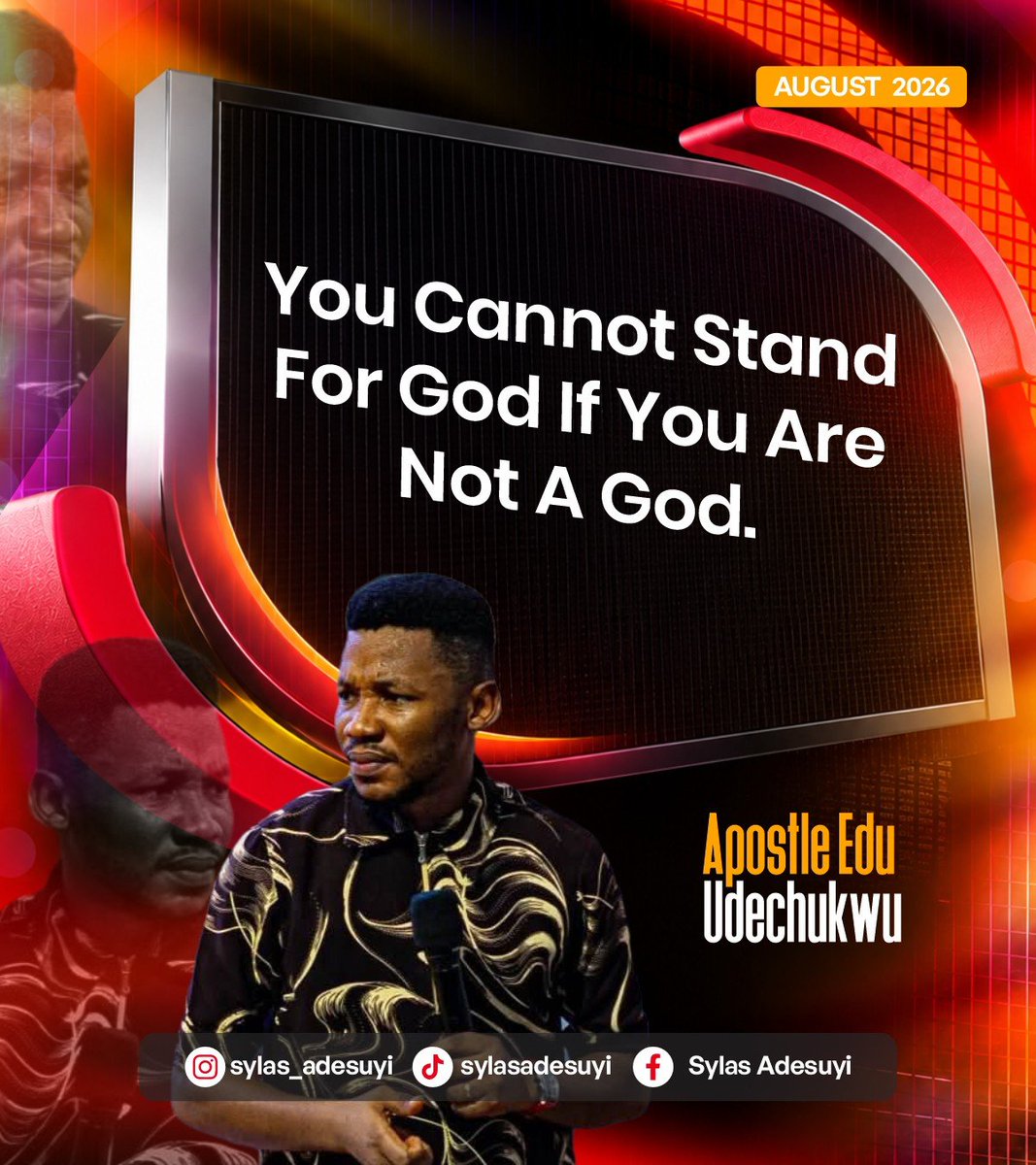 SYLAS_ADESUYI's tweet photo. 🔥 YOU CANNOT STAND FOR GOD IF YOU DO NOT CARRY HIS NATURE.

You cannot consistently defend what you do not embody.

If you represent Christ, Christ must be formed in you.
 “Ye are gods...” — Psalm 82:6
Don’t just stand for God. Let your life reveal Him. 🔥
#ApostleEduUdechukwu https://t.co/BXlrwFf0lq