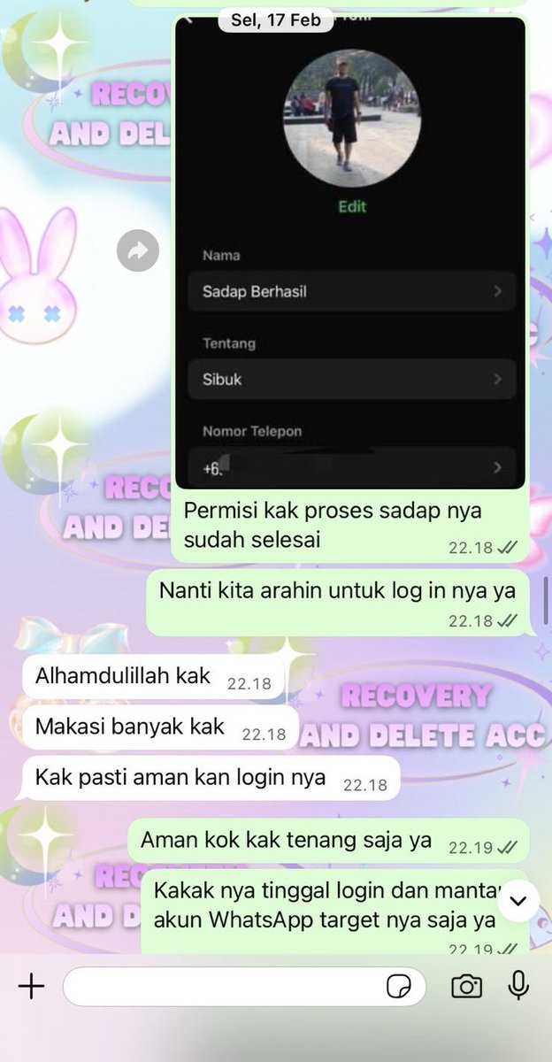 brizsbane's tweet photo. open jasa balikin &amp; hapus akun.

✧˚ pemulihan akun
- instagram, tiktok, whatsapp, line, facebook, x, gmail, telegram dll

✧˚ pulihkan akun
- facebook, tiktok, instagram, line, whatsapp, twitt / x, dll

Sadap Wa, hack akun, lacak lokasi ?
#zonauang https://t.co/lFJOmM3hNJ