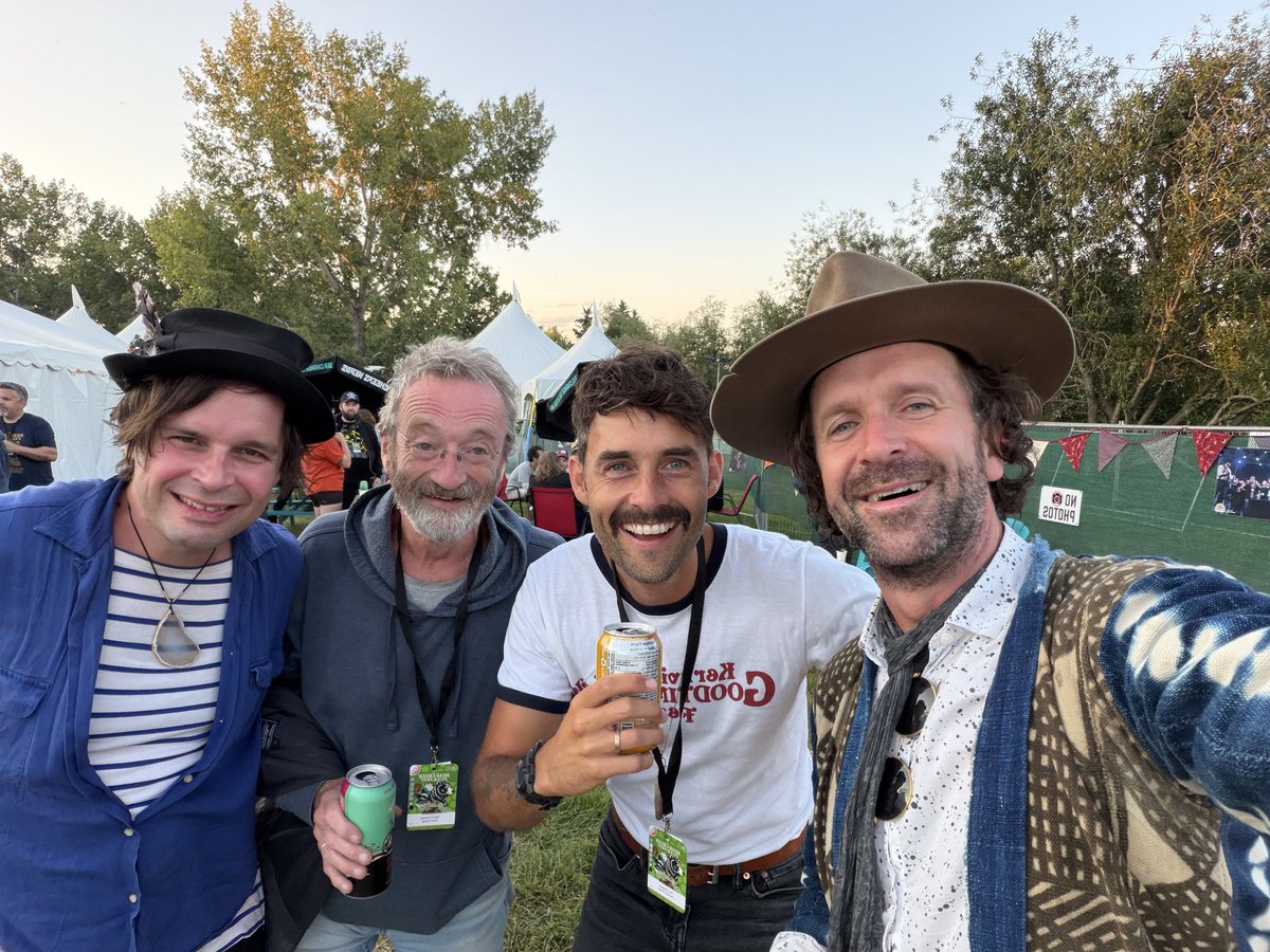 thetrews's tweet photo. We had so much fun being back at @bearcreekfolkfestival • we thoroughly enjoyed our afternoon acoustic set and the songwriters circle afterwards, and it was great to catch up with so many old pals that we don’t see nearly enough. Cheers, Grande Prairie! https://t.co/yIZnyO0NIE