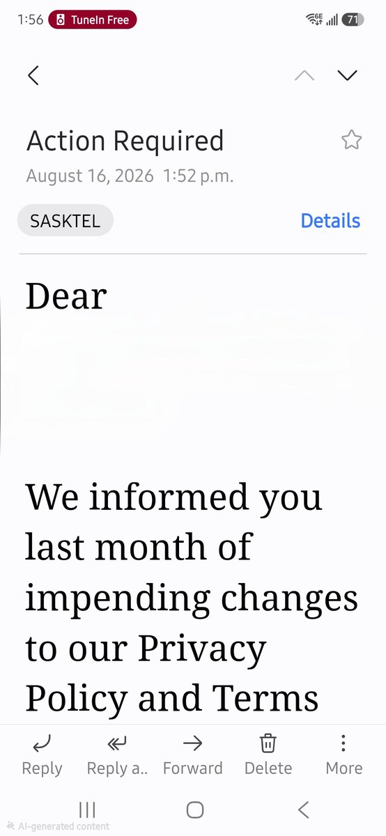 tkuttai's tweet photo. @SaskTel @SaskTelSupport What are you doing about these fake emails from https://t.co/DORQvWXzNV https://t.co/22YBCQLoWC
