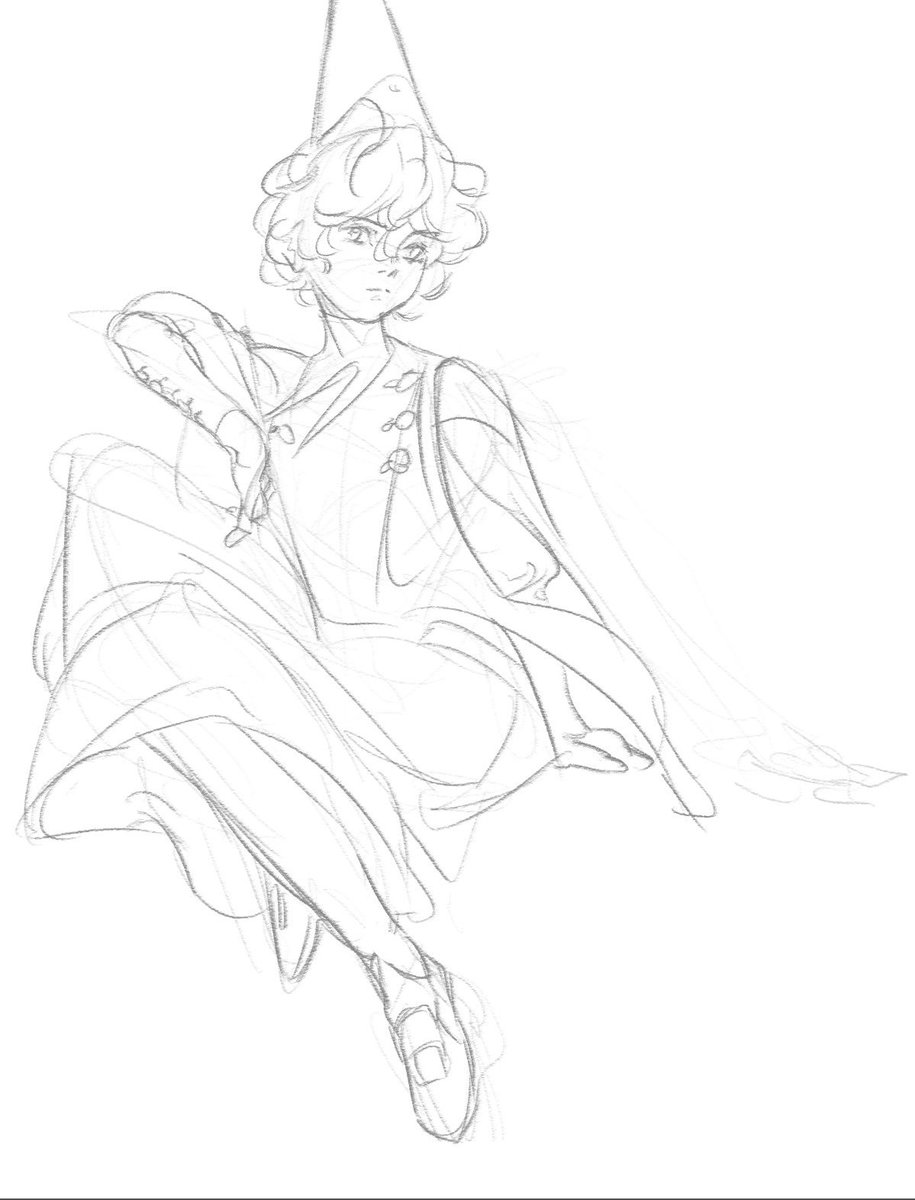 Oriserotonin's tweet photo. #witchhatatelier 
Just a sketch of agott ❤️ https://t.co/axIrG4gEsy