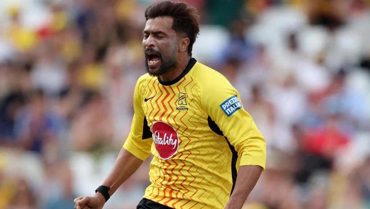 SajSadiqCricket's tweet photo. Mohammad Amir in this season's Hundred tournament:

Matches 7
Overs 24.4
Runs conceded 163
Wickets 9
Average 18.11
Economy rate 7.88
#Cricket #TheHundred https://t.co/adVGM5mPUv