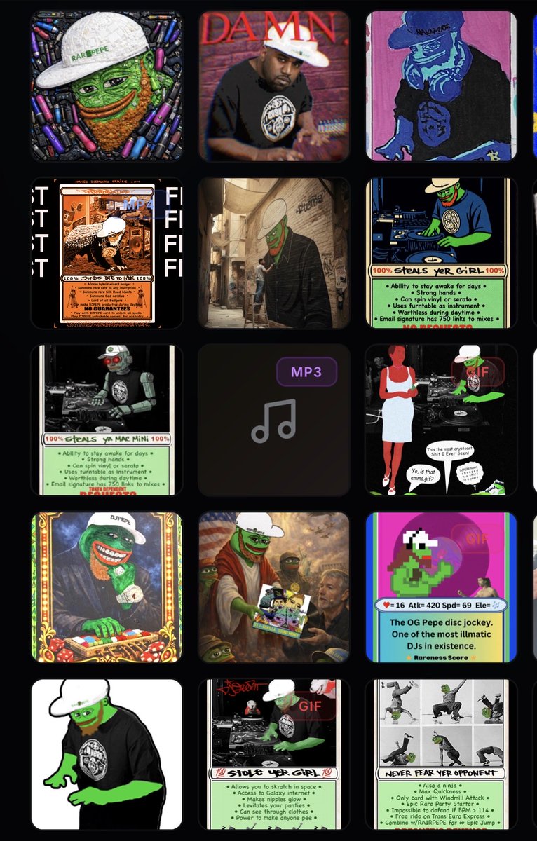 ScrillaVentura's tweet photo. DJPEPE is an open source meme created nearly ten years ago by my flunky Rare Scrilla 

Anyone can contribute to the on going art project by uploading a meme, video, song or picture of themself with DJPEPE 

link in my bio or in tweet below if u r too lazy to click a real pepe bio https://t.co/lsJyUrlUYK