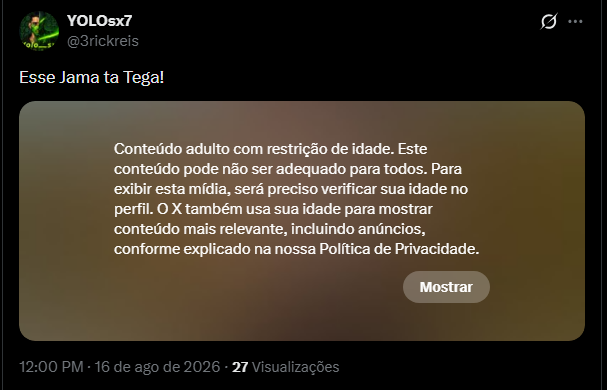 SennyRp_'s tweet photo. @3rickreis quebrou tanto que o X classificou como +18 https://t.co/SwkkuDcnK3