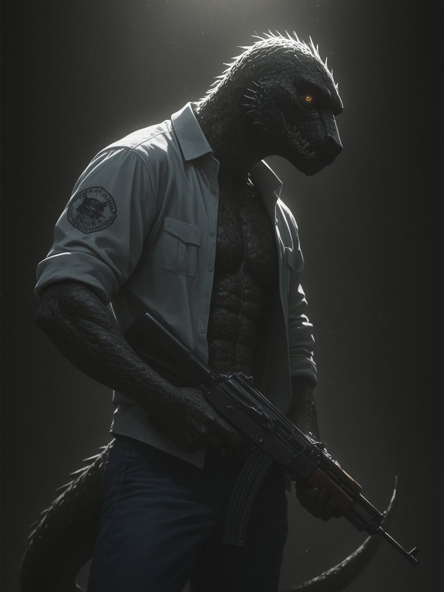 AnvilAIArt's tweet photo. The cold blooded cartel, a new cartel that popped around the rain forest and has spread like wild fire in south America, absorbing or destroying every other cartel that stand in their way. They rose to infamy through a powerful new narcotic called "Víbora", a venom-based psychoactive drug that blends dozens of toxins and neuroagents. Highly addictive, it induces vivid hallucinations, increased aggression, a rush of ecstasy, and a false sense of invulnerability. Overdose risk is high — but demand is even higher.

They also are the only ones who have access to the rare plant, the Bloodvine Bloom that only grows in the amazon rain forests, this plant is one of the main ingredients for the super soldier serum the Americans have designed to combat the more powerful races such as dragons and royal gryphons and their continuous wars.
