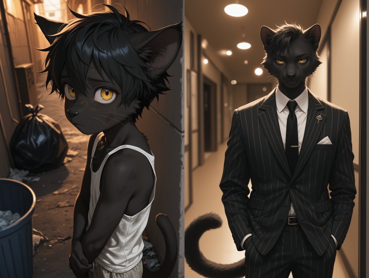 AnvilAIArt's tweet photo. Alessio Romano, The Black Bird. my version of John Wick in my universe who got a happy ending, he traded loyalty for love, guns for dirty diapers, and orders for bedtime stories. the underworld sighed with relief when this piece was taken off the chess board, but there are still those who not have forgotten the piles of bodies he has left in his wake, or their friends or loved ones they saw buried at his hands. 
But his legend of killing a dragon and twelve Rooks in one night and several royal gryphons have stayed anyone's hands from trying the legend. Dragons and gryphons alike ignore his existence for the sole fact that going after him and killing him would only confirm the legend. Which they cannot have.