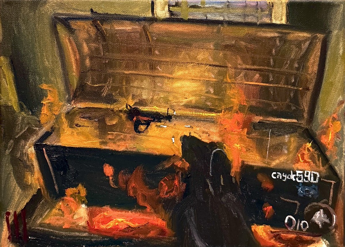 caydeplanet's tweet photo. I like to make oil paintings of Black Ops Zombies https://t.co/3pB2PwNDWo