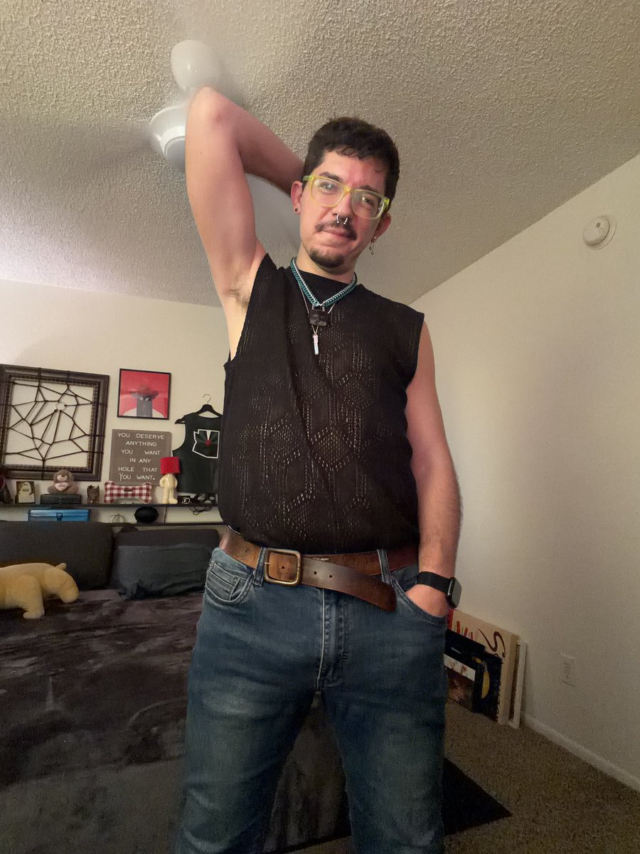 CuteBearTrap's tweet photo. Restarting on the hell site. 

Here's one of my favorite pics showing off some #ballstretching and a new one of me actually wearing clothes! https://t.co/nO2NHTmixs