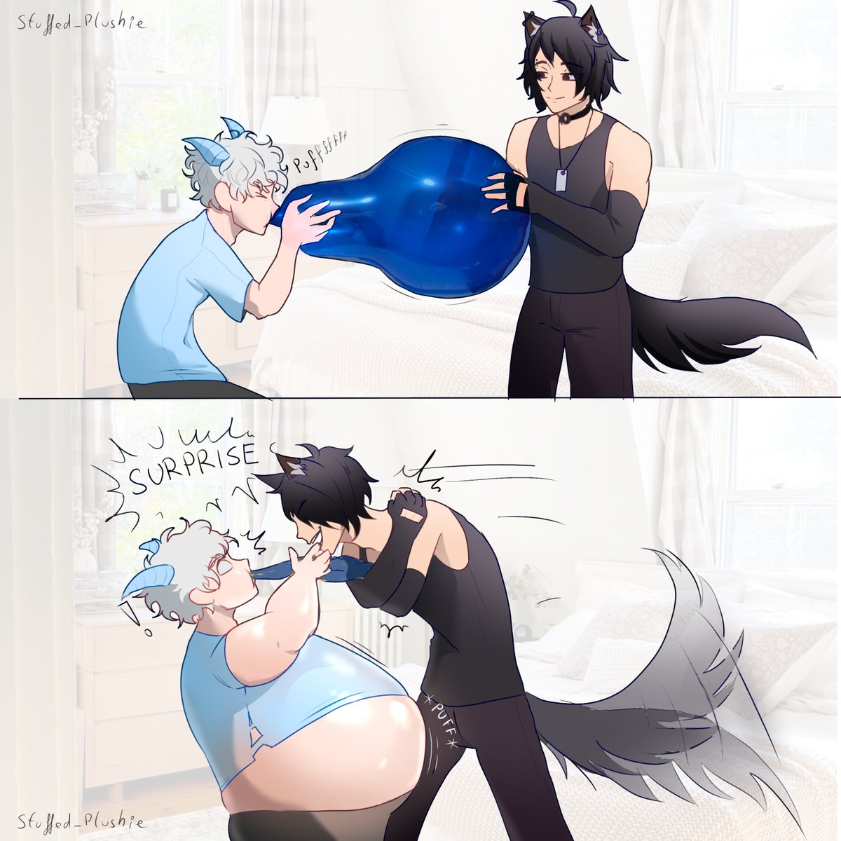 Stuffed_Plushie's tweet photo. Birthday art for @AronLooner based on a rp of ours :3 🎈🎈🎈
Thank you for your patience 🫂 https://t.co/2MRuahWZT0