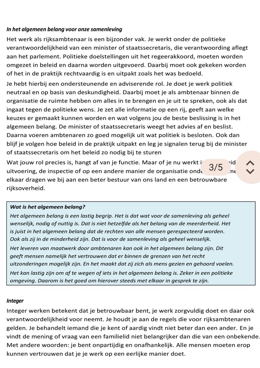 jaminia79's tweet photo. Wanneer je dus een ambtenaar bent, heb je de eed/belofte afgelegd.  Dat betekent dat je in dienst bent van de overheid. Dat betekent dat onder werktijd de ambtenaar politiek neutraal is en voert uit wat de politiek besloten heeft. Pauze wil niet zeggen dat de interne regels niet gelden.