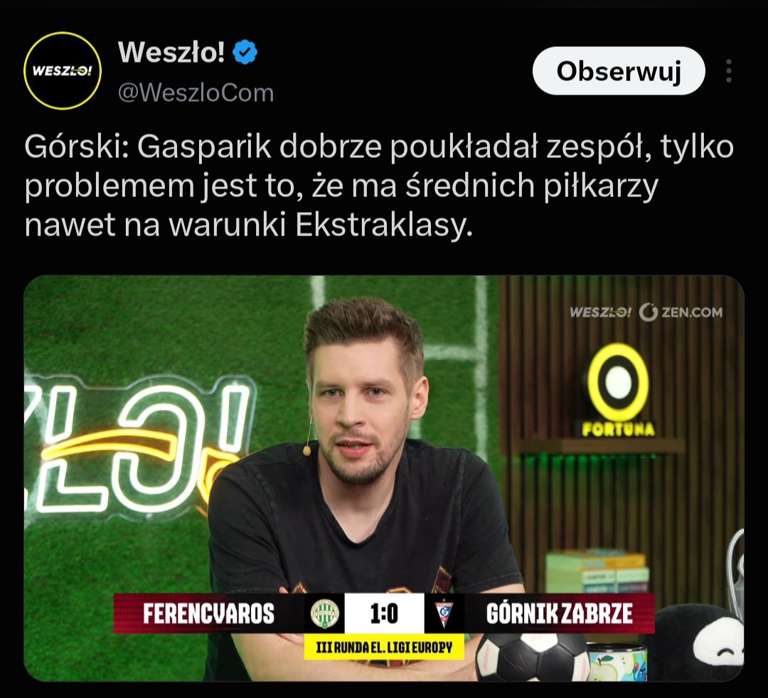 abol19481's tweet photo. @WeszloCom Będzie dziś? Bo bym posłuchał jakiejś totalnie nietrafionej opinii XD https://t.co/1hvXpzWMzI