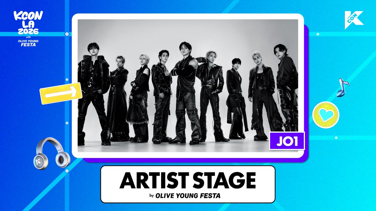 kconusa's tweet photo. [#KCONLA2026] 🔴LIVE STREAMING

🎤ARTIST STAGE I JO1 I KCON LA 2026 
(PDT 2026.08.16 13:50~14:40)

[Mnet K-POP]
🔗https://t.co/7aiXjtqhGU
[KCON official]
🔗https://t.co/kmIpfIfFs0 

-
KCON LA 2026
AUG 14-16
https://t.co/4sZzQ0FRHI Arena, LA Convention Center

Let’s #KCON https://t.co/2Imhqn7N9t