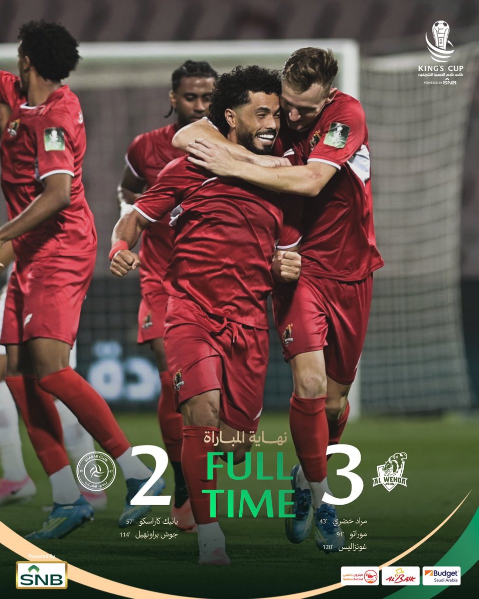 Duduviic's tweet photo. 🔚| أولى مفاجآت #أغلى_الكؤوس 🤯🔥
#الوحدة ينتصر على #الشباب بثلاثة أهداف لهدفين، ويحجز مقعداً في دور الـ16 من منافسات كأس الملك 🔴🏆

#كأس_خادم_الحرمين_الشريفين | #KingsCup https://t.co/JHXhpyx6Yg