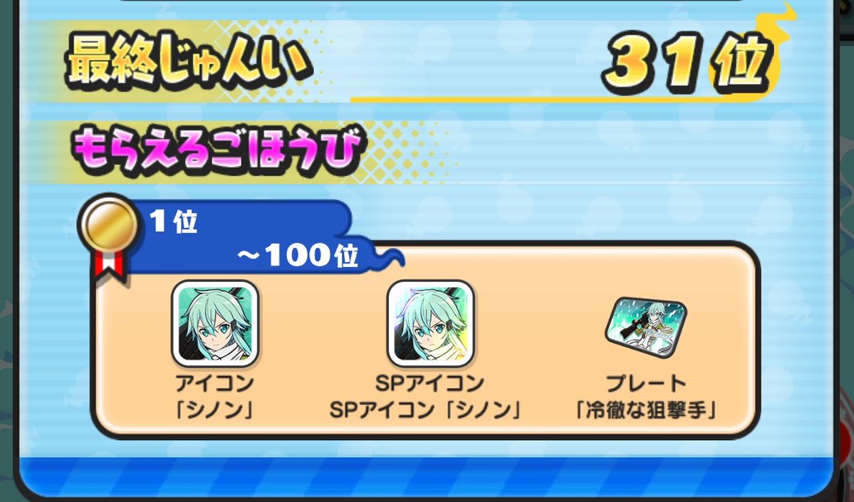 qcjja's tweet photo. ダメランは31位でした！
100万出て2桁入れたけどもう少し上いきたかったです🥲🥲
イベントおつかれさまでした〜！
ゲート封印取れたしぼちぼち進めていきます！ https://t.co/kfxE4EUcs3