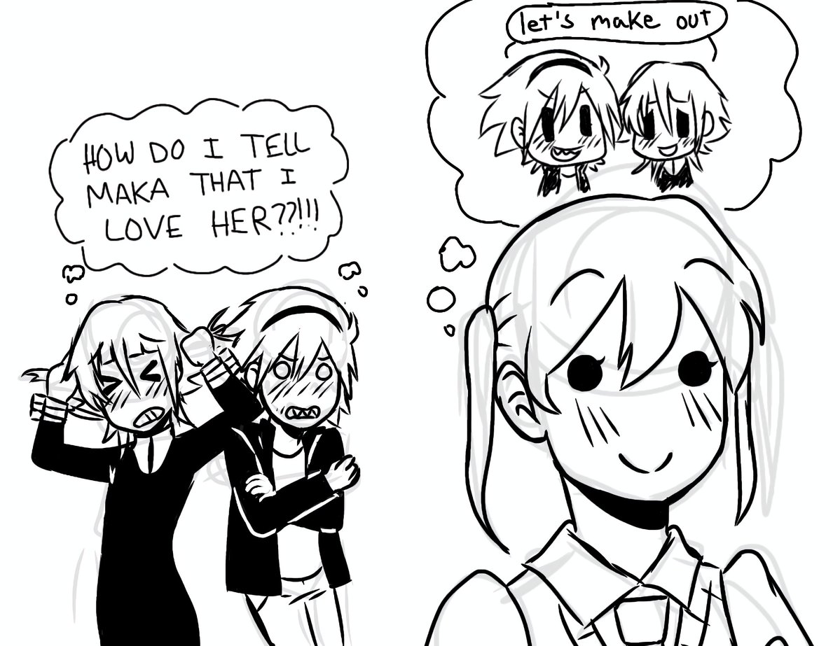 c1nnamoroll_fan's tweet photo. Doodle i did yesterday #cromaka #soulmaka #souleater https://t.co/5aGuDPu9bj
