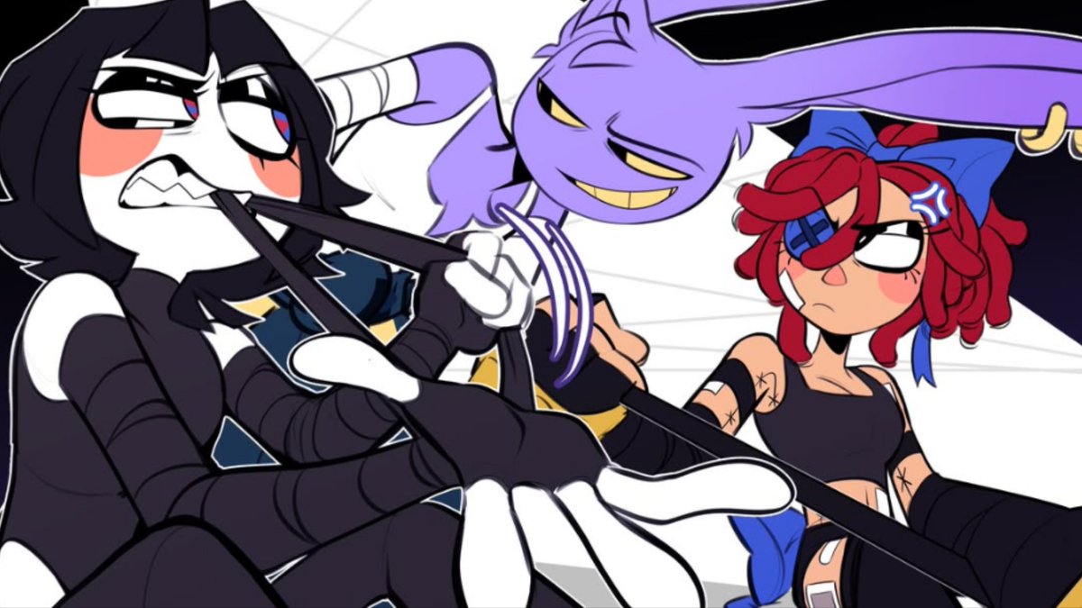 TheCartoonBase's tweet photo. New look at Pomni, Jax and Ragatha in ‘THE AMAZING DIGITAL FIGHT CLUB’, a fan animated short by burrotello.

The unofficial short is now in the animation phase. https://t.co/7gUyfBneXf