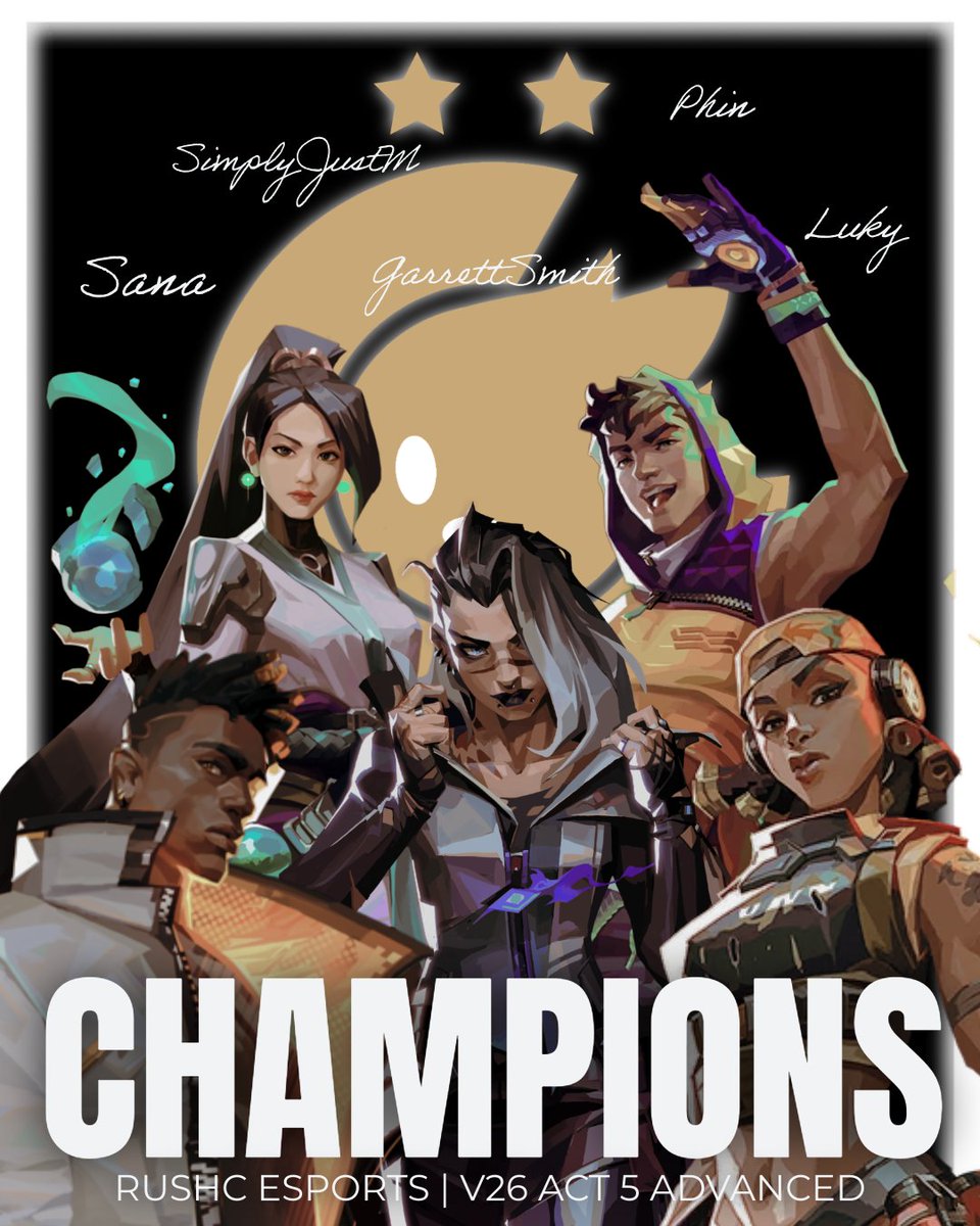 rushc_esports's tweet photo. BACK ON TOP! We are so proud of our championship winning roster! Our V26 ACT 4 roster has taken home the trophy for a second time. Huge thank you to BestShinyLucario (Kam) for subbing in the playoffs! Cant wait for more to come with this amazing roster. https://t.co/82KcxiRrcl